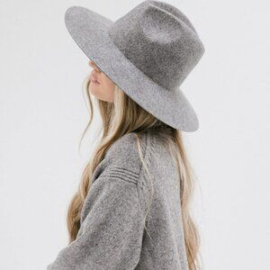 Gigi Pip *NEW* Grey Wool Scottie Fedora Hat